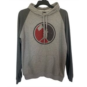 Baseballism men’s light hoodie/sweatshirt gray size large